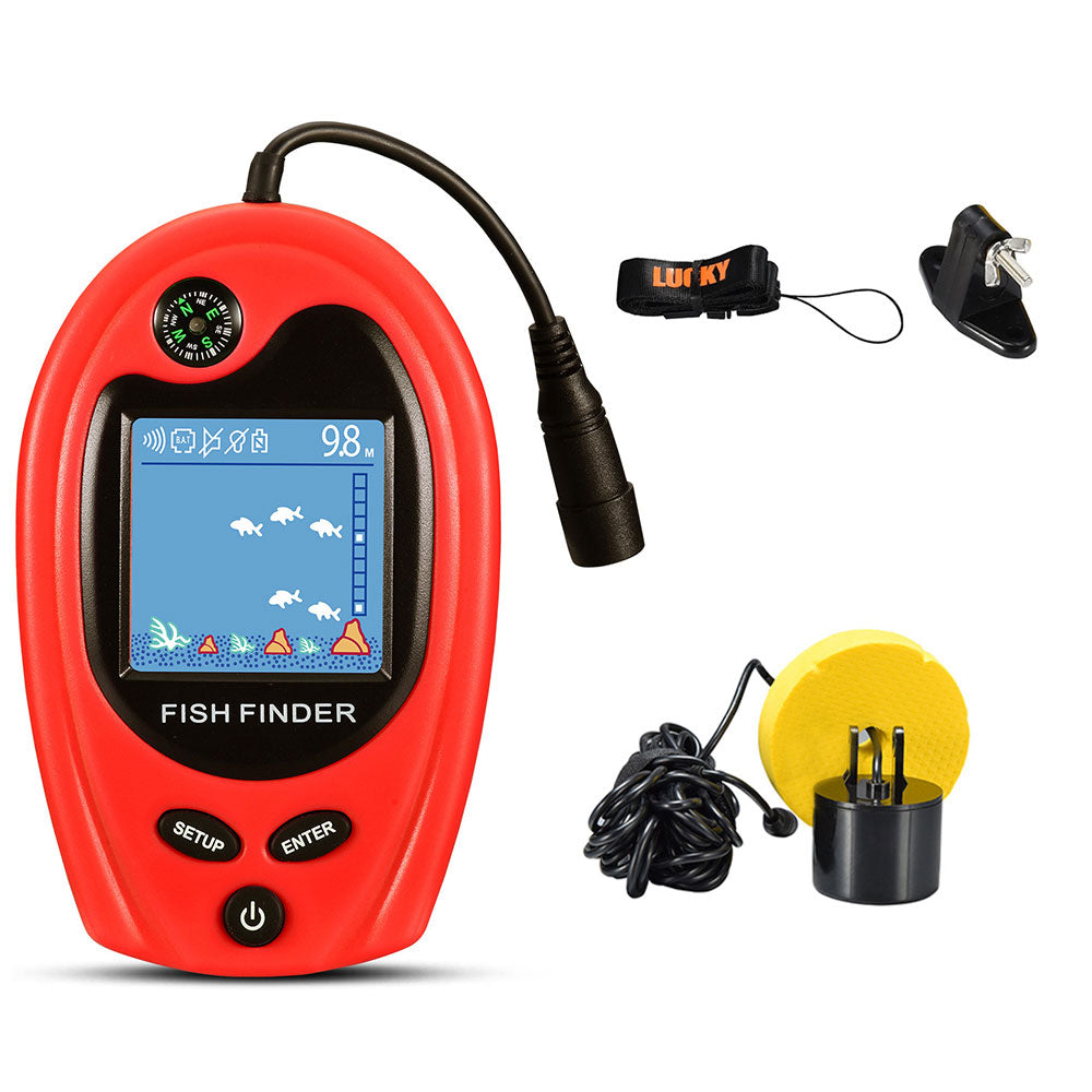amazon com fish finders LUCKY Portable Finder Handheld Kayak Fish Wired Fish Depth Finder Sonar Sensor Transducer for Boat Fishing Sea Fishing : Electronics Fish Finder | Starter |